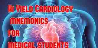 Hi Yield Cardiology mnemonics
