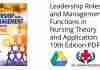 Leadership Roles and Management Functions in Nursing Theory and Application 10th Edition PDF