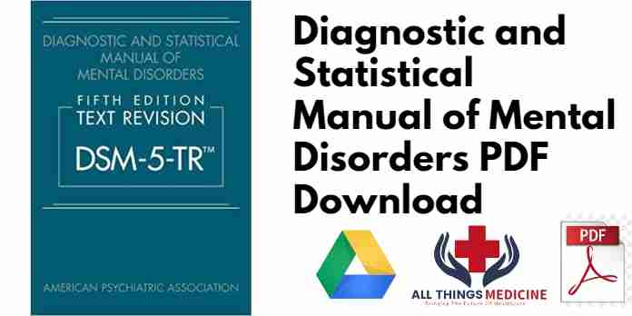 Diagnostic and Statistical Manual of Mental Disorders PDF