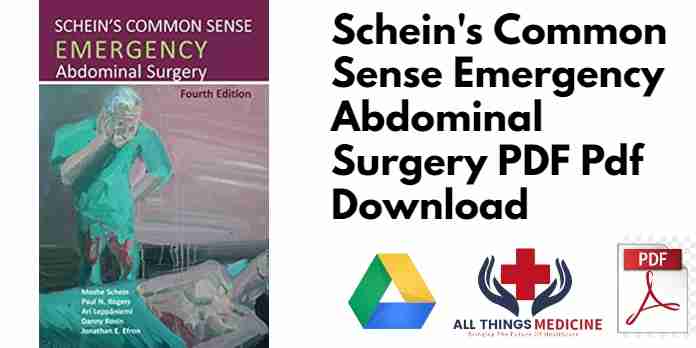 Schein's Common Sense Emergency Abdominal Surgery PDF