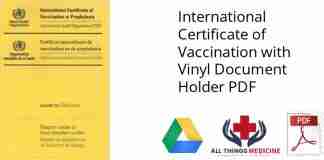 International Certificate of Vaccination with Vinyl Document Holder PDF