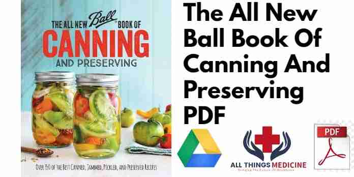 The All New Ball Book Of Canning And Preserving PDF