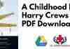 A Childhood by Harry Crews PDF