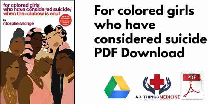 For colored girls who have considered suicide PDF