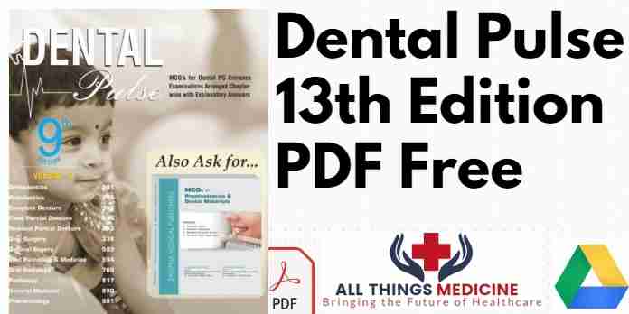 Dental Pulse 13th Edition PDF