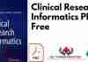 Clinical Research Informatics 2nd Edition PDF