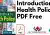 Introduction to Health Policy PDF