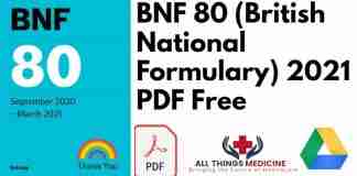 BNF 80 (British National Formulary) 2021 80th Edition PDF
