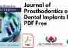 Journal of Prosthodontics on Dental Implants PDF