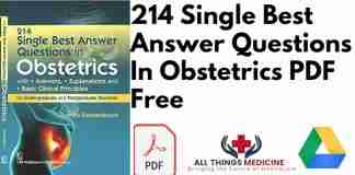 214 Single Best Answer Questions In Obstetrics PDF