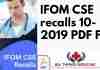 IFOM CSE recalls 10-2019 PDF