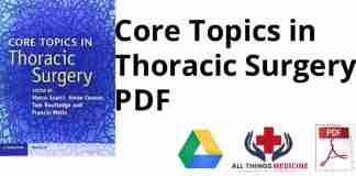 Core Topics in Thoracic Surgery PDF