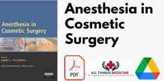 Anesthesia in Cosmetic Surgery PDF