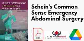 Schein's Common Sense Emergency Abdominal Surgery 4th Edition PDF