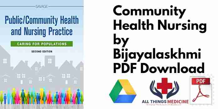 Community Health Nursing by Bijayalaskhmi PDF