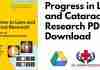 Progress in Lens and Cataract Research PDF