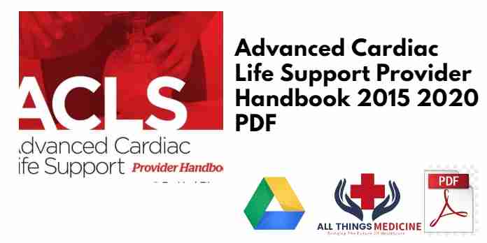 Advanced Cardiac Life Support Provider Handbook 2015 2020 PDF