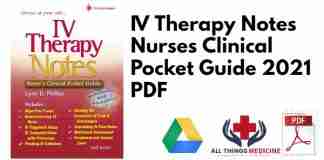IV Therapy Notes Nurses Clinical Pocket Guide 2021 PDF