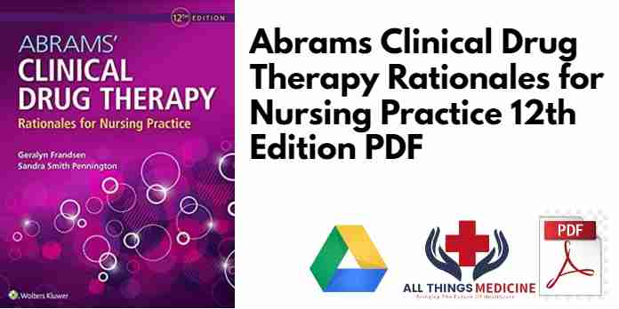 Abrams Clinical Drug Therapy Rationales for Nursing Practice 12th Edition PDF