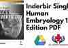 Inderbir Singhs Human Embryology 11th Edition PDF