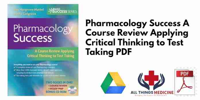 Pharmacology Success A Course Review Applying Critical Thinking to Test Taking PDF
