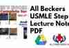 All Beckers USMLE Step 1 Lecture Notes PDF