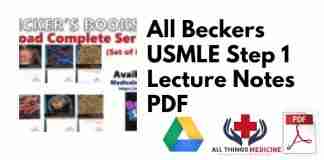 All Beckers USMLE Step 1 Lecture Notes PDF