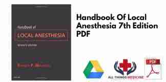 Handbook Of Local Anesthesia 7th Edition PDF