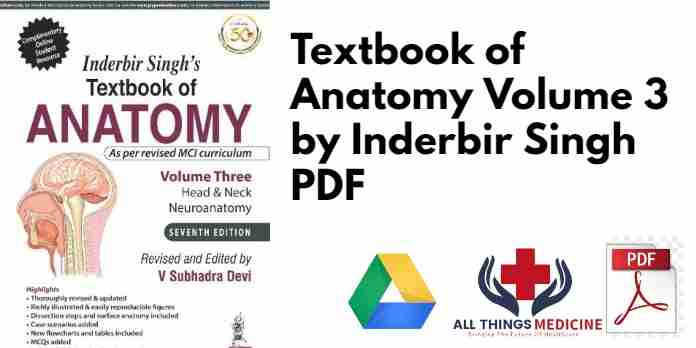 Textbook of Anatomy Volume 3 by Inderbir Singh PDF
