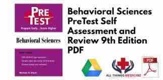 Behavioral Sciences PreTest Self Assessment and Review 9th Edition PDF