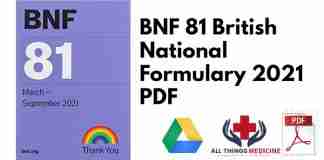 BNF 81 British National Formulary 2021 PDF
