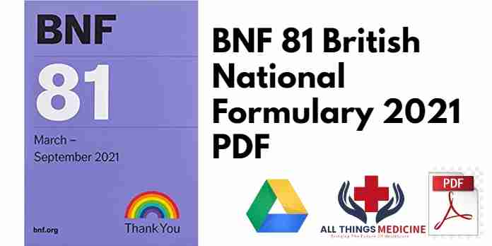 BNF 81 British National Formulary 2021 PDF