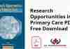 Research Opportunities in Primary Care PDF
