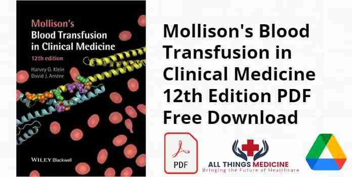 Mollisons Blood Transfusion in Clinical Medicine 12th Edition PDF
