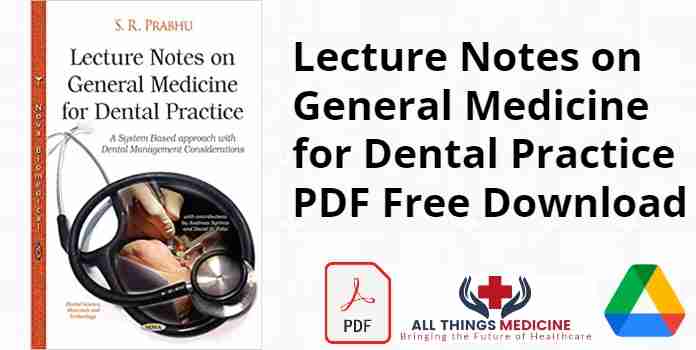 Lecture Notes on General Medicine for Dental Practice PDF