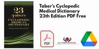 Taber's Cyclopedic Medical Dictionary 23th Edition PDF