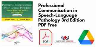 Professional Communication in Speech-Language Pathology 3rd Edition PDF