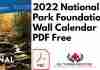 2022 National Park Foundation Wall Calendar PDF