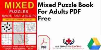 Mixed Puzzle Book For Adults
