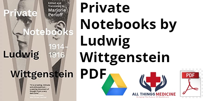Private Notebooks by Ludwig Wittgenstein PDF