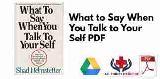 What to Say When You Talk to Your Self PDF