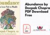 Abundance by Deepak Chopra PDF