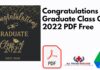 Congratulations Graduate Class Of 2022 PDF