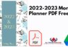 2022-2023 Monthly Planner PDF