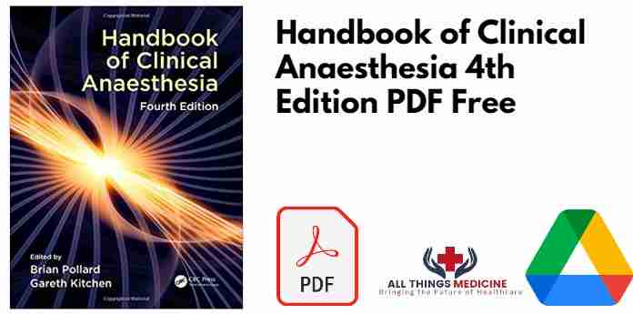 Handbook of Clinical Anaesthesia 4th Edition PDF
