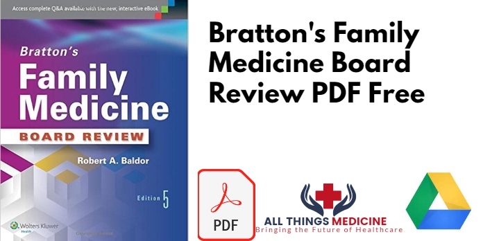 Brattons Family Medicine Board Review 5th Edition PDF Free Download