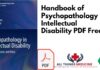 Handbook of Psychopathology in Intellectual Disability PDF