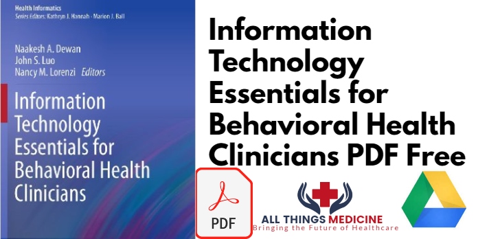 Information Technology Essentials for Behavioral Health Clinicians PDF Free