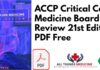 ACCP Critical Care Medicine Board Review 21st Edition PDF Free Download
