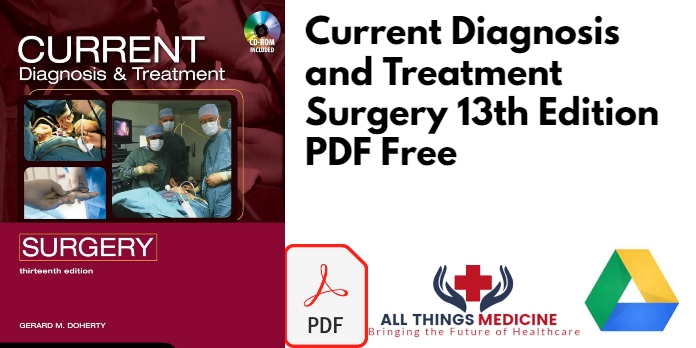 Current Diagnosis and Treatment Surgery 13th Edition PDF